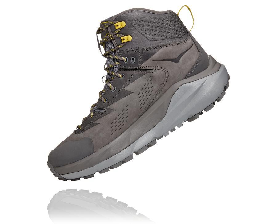 Hiking Boots Mens - Hoka One One Kaha GORE-TEX - Grey - WQAYLTC-38